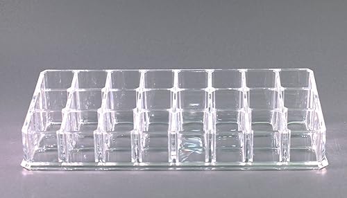 Miniatura 2 de Estuche de maquillaje acrílico transparente y lápiz labial o soporte para brochas con 24 compartimentos
