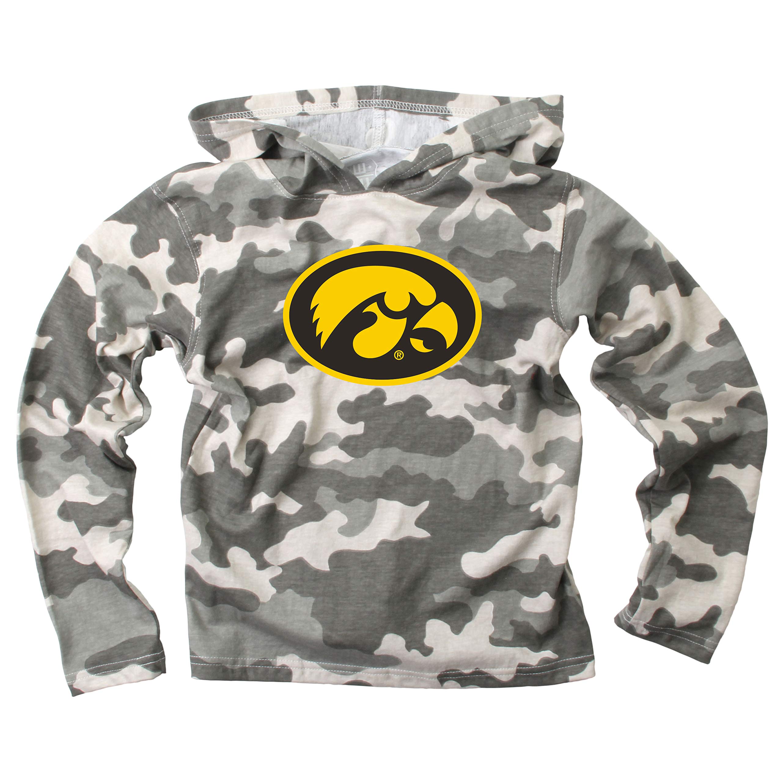 Wes and Willy Kids College Team Camo Long Sleeve Hooded T-Shirt