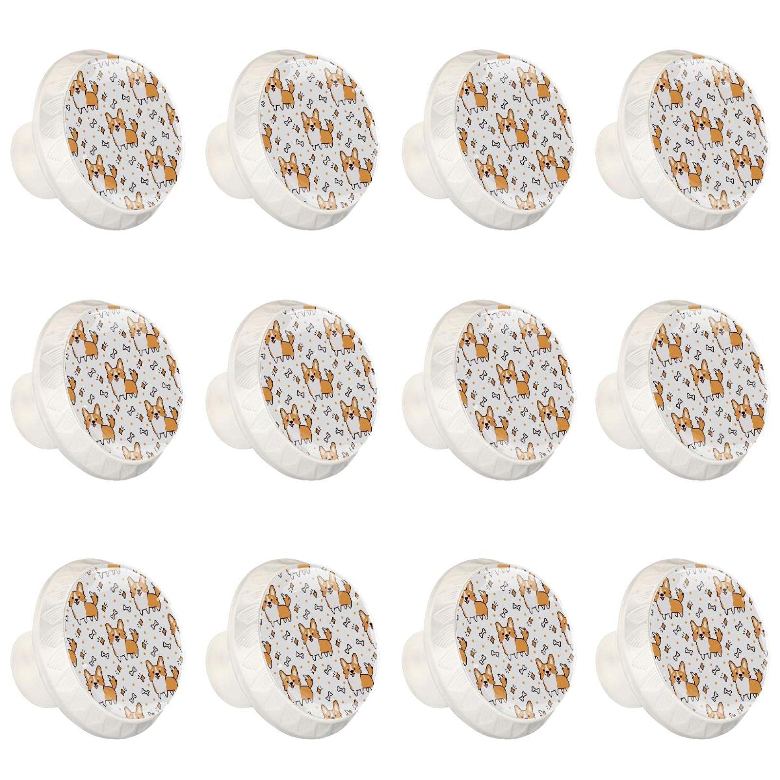 Poignée de placard motif Corgi boutons de cuisine décoratifs pour chambre d'enfant