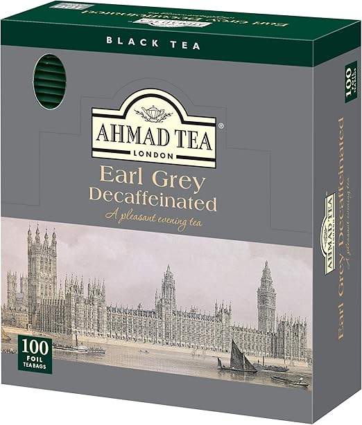 Amazon Ahmad Tea アーマッドティー デカフェ アールグレイ ティーバッグ 100袋入り カフェインレス タイプ 個包装 Ahmad Tea アーマッドティー 食品 飲料 お酒 通販