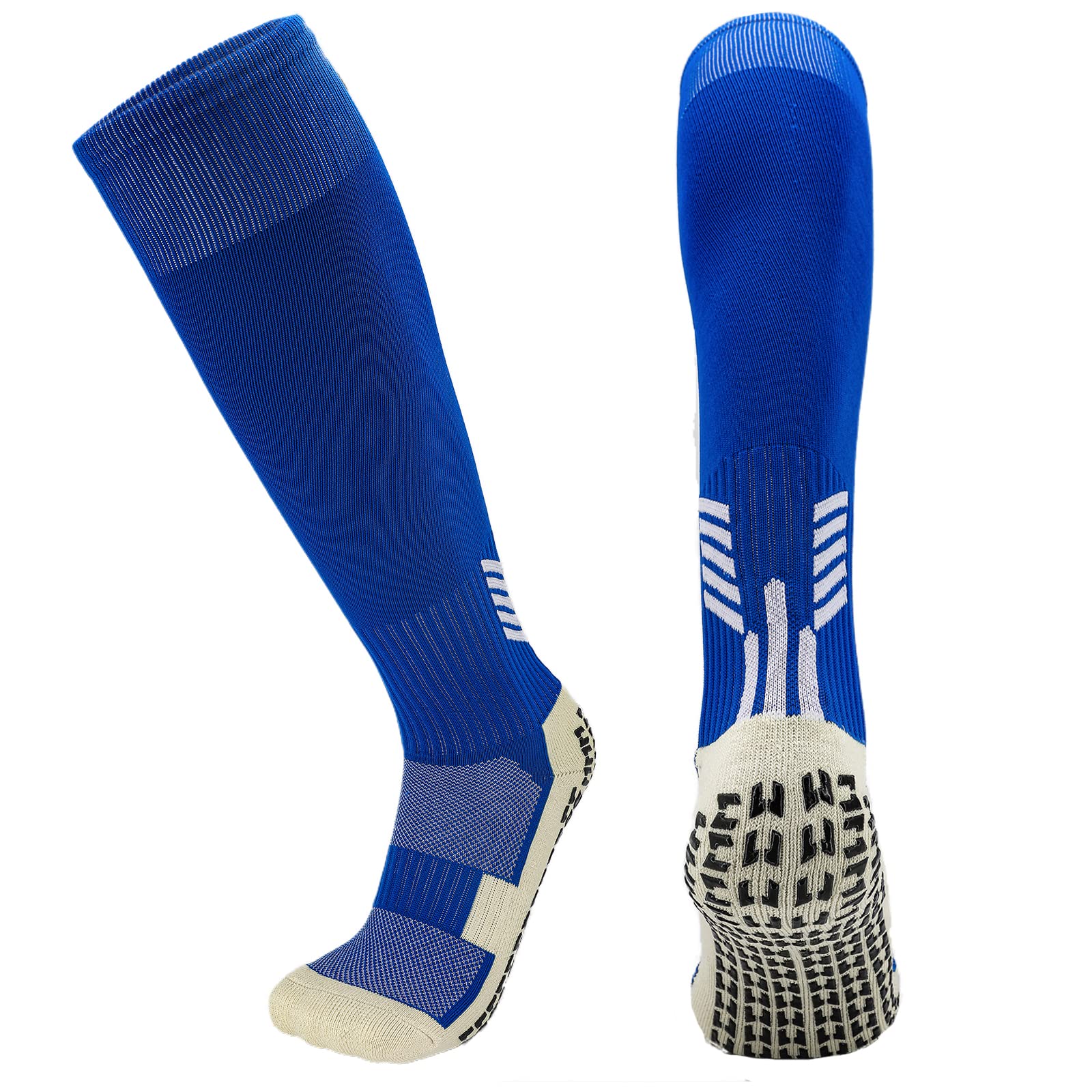 AIMISICAR Anti Slip Soccer Knee Socks Non Slip Grip Pads Sports Socks