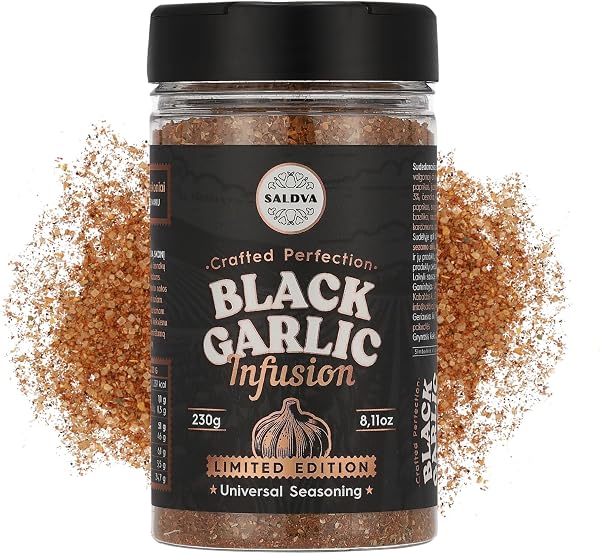 Assaisonnement barbecue à l'ail noir de qualité supérieure – Édition limitée – Saveur umami riche – Mélange d'épices audacieux et fumé – Grand pot (230 g) - 1