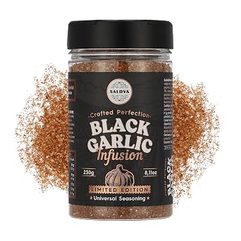 Premium Black Garlic BBQ Rub Limited Edition Universal Seasoning Infused with Rich, Umami Flavour Bold & Smoky Spice Blend Large Jar 230g