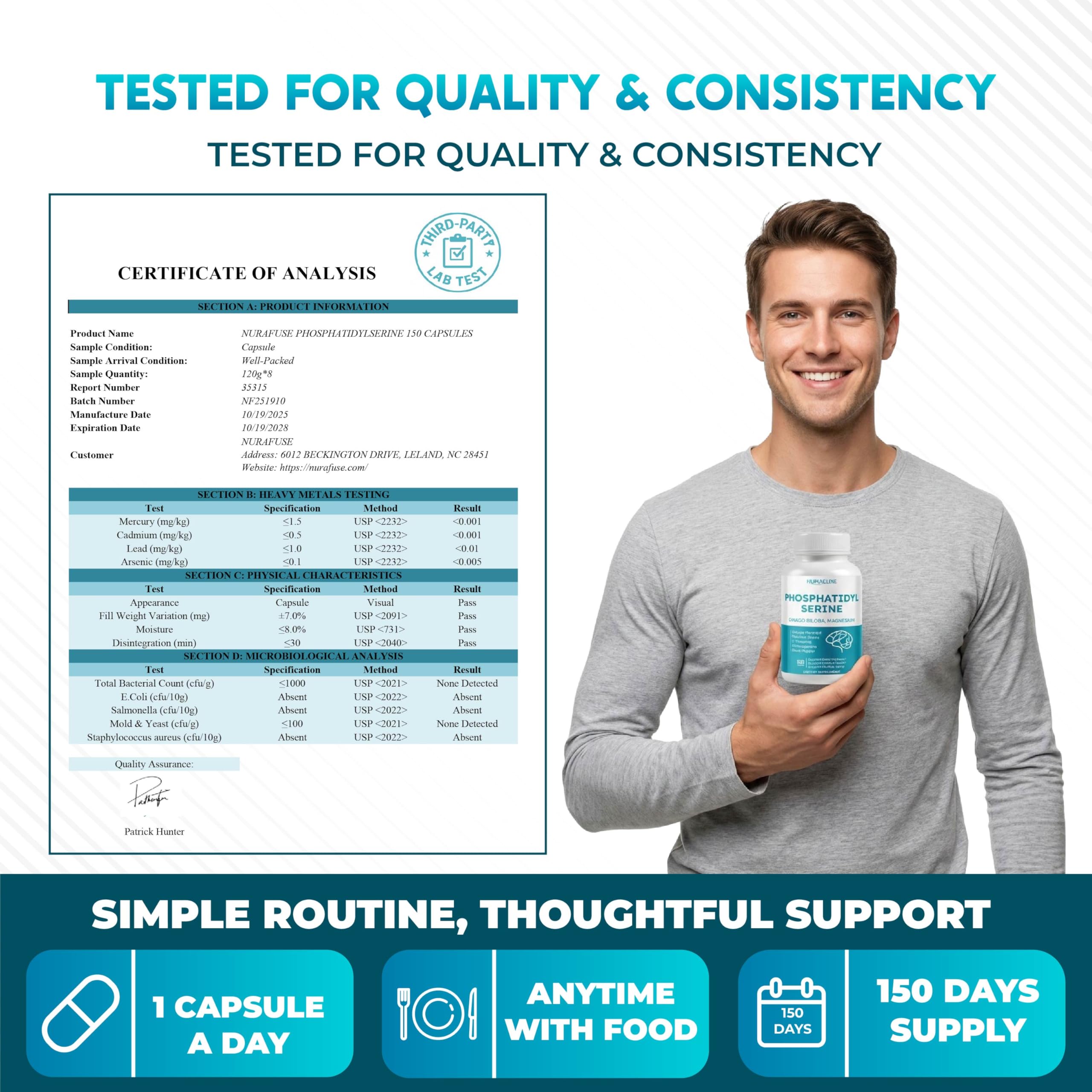 Phosphatidylserine 8-in-1 for Cognitive Wellness, 150 Capsules — Amazon image 7