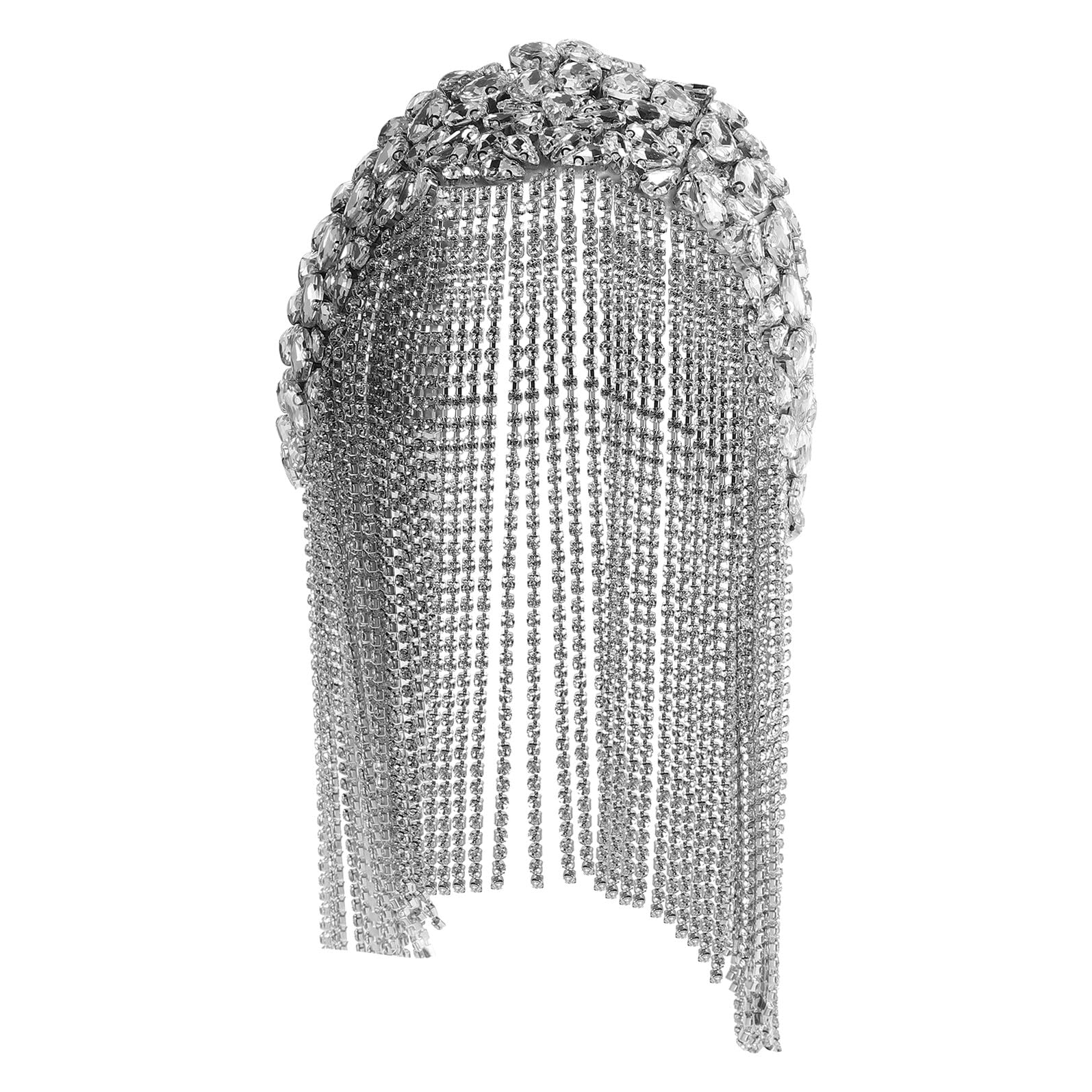 Epaulette Ramię z Cyrkoniami i Frędzlami Punkowy Dodatek Do Kostiumów Vintage Aplikacja z Odpinanym Łańcuchem Pojedynczy Element Biżuterii Ramię Idealny Imprezy i Wydarzenia