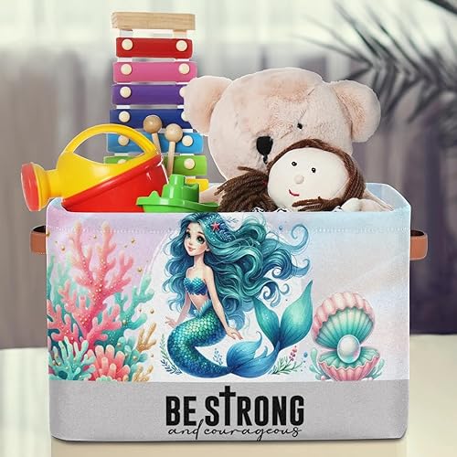 Vista 123 de Cestas de almacenamiento con asas, cubo de almacenamiento rectangular de tela rectangular plegable de juguetes para armario, estantes, lavandería, C