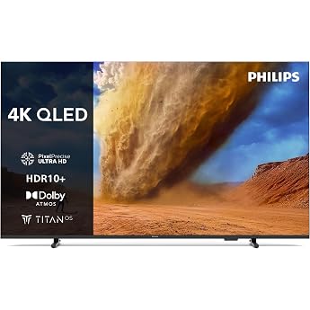 Philips 50PUS7800 4K QLED Smart TV - 50 Inch Display with Pixel Precise Ultra HD Titan OS Platform and Dolby Atmos Sound - Works with Alexa and Google Voice Assistant [Energy Class E]