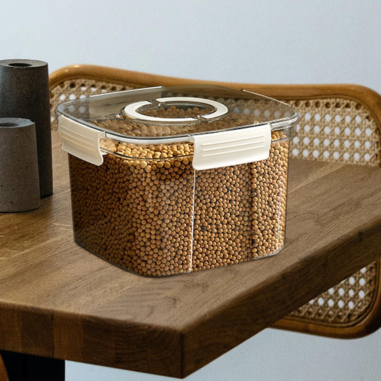 Airtight Rice Storage Container 9l Large Grain Dispenser Food Storage Bin Dry Food Holder for Kitchen Pantry Organization