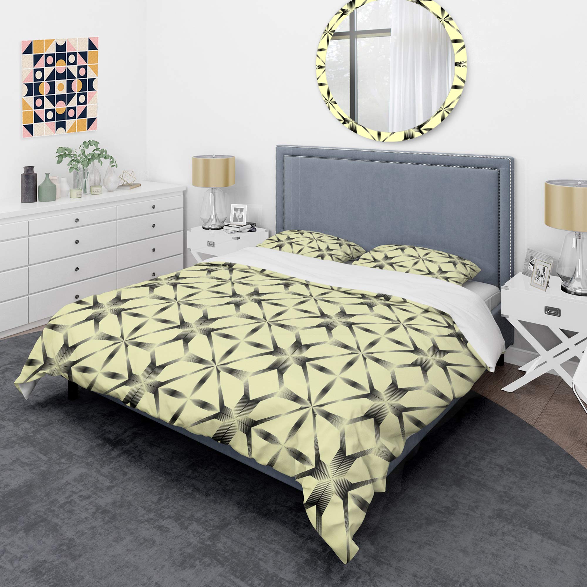 acco様  オリエントミリナリー DUVET 【デュヴェ】 Amazon.com: OLLIAR Home Minimalism Bedding Set Abstract