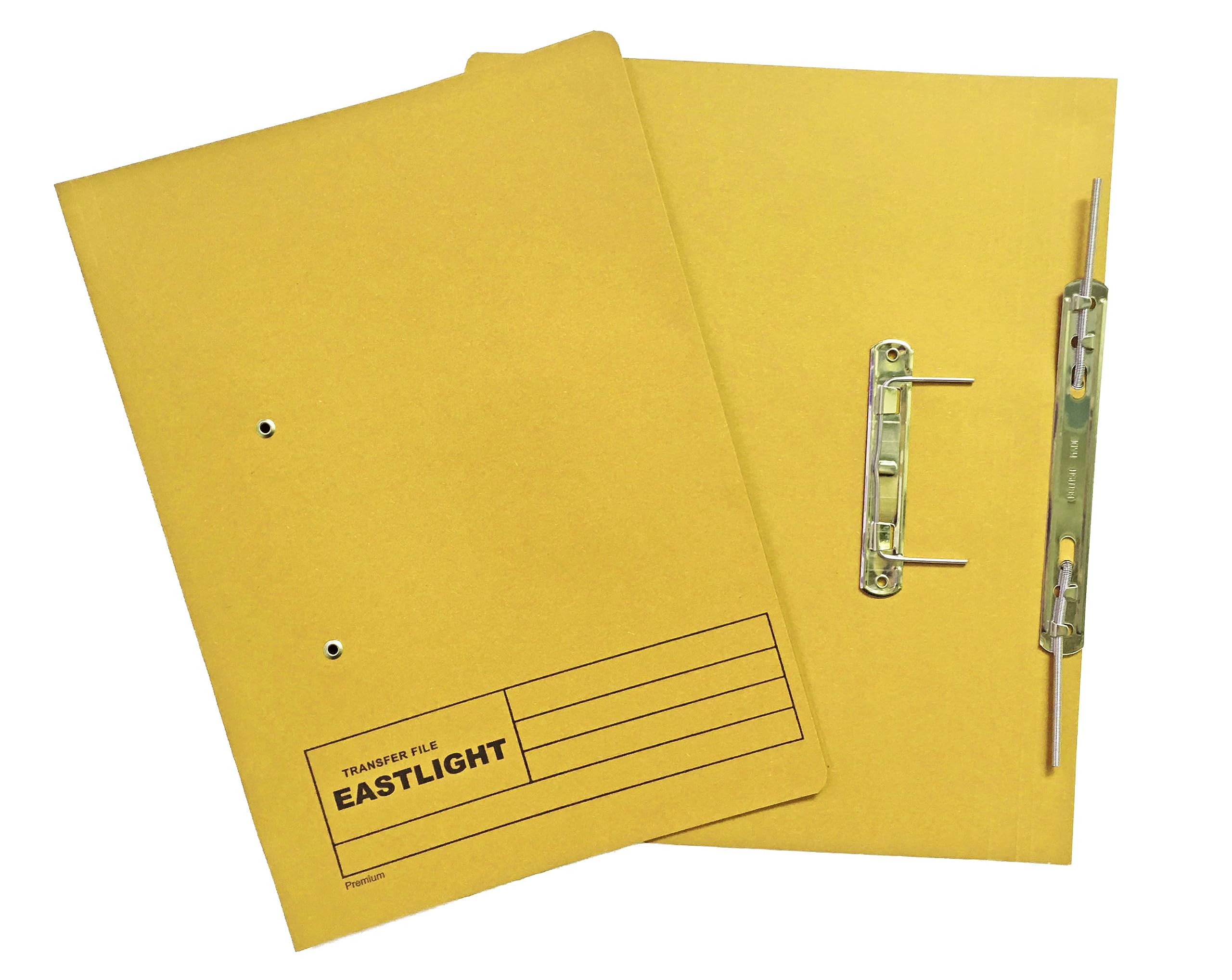 Eastlight Transfer Spring File, 38mm Foolscap, Colour Yellow, Box 25 — image 1