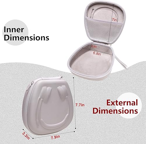 Miniatura 2 de Funda para auriculares compatible con Logitech H390, H430, H570e, Zone 300, Zone 301 o JLab Go Work, JIAMQISHI, auriculares EAGLEND, color blanco