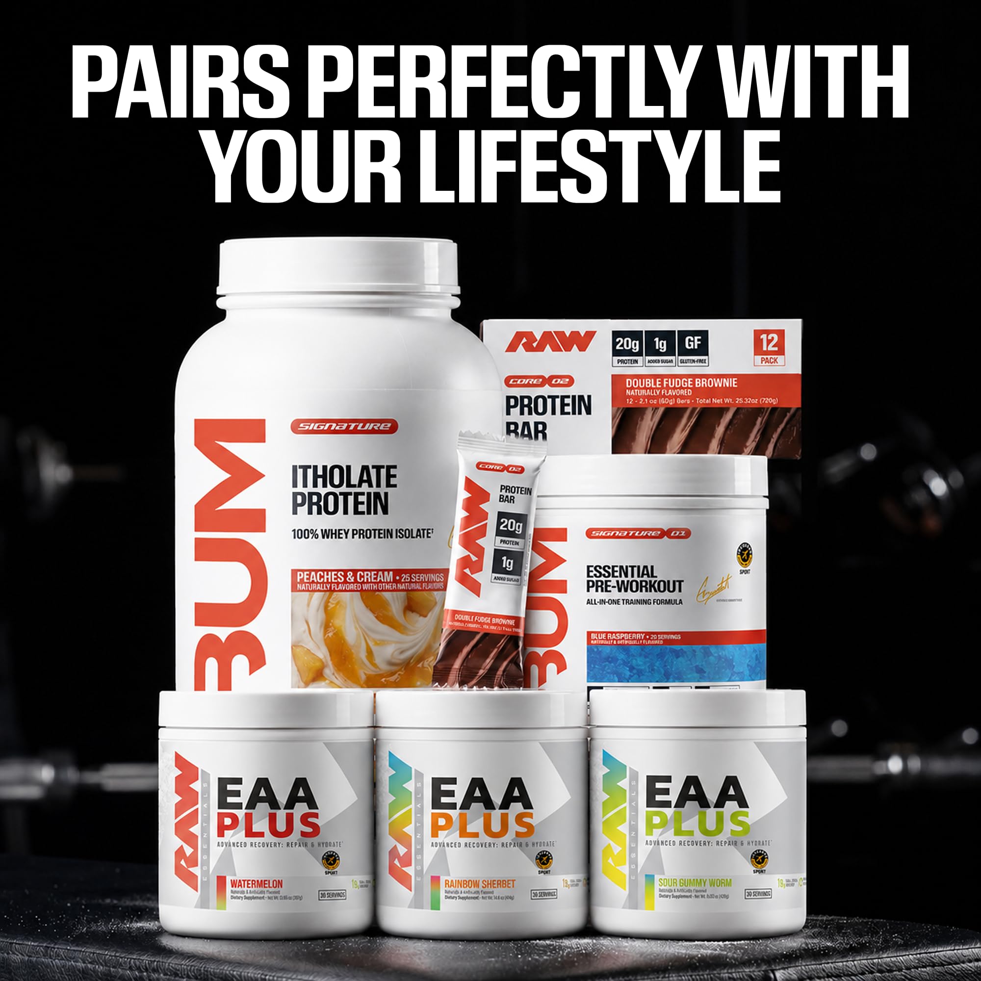 RAW EAA Plus, Amino Acids Powder, Sour Gummy (30 Servings) - Pre Workout Amino Energy Powder for Advanced Endurance, Recovery & Lean Muscle Growth - BCAA Amino Acids Supplement for Men & Women — Amazon image 7