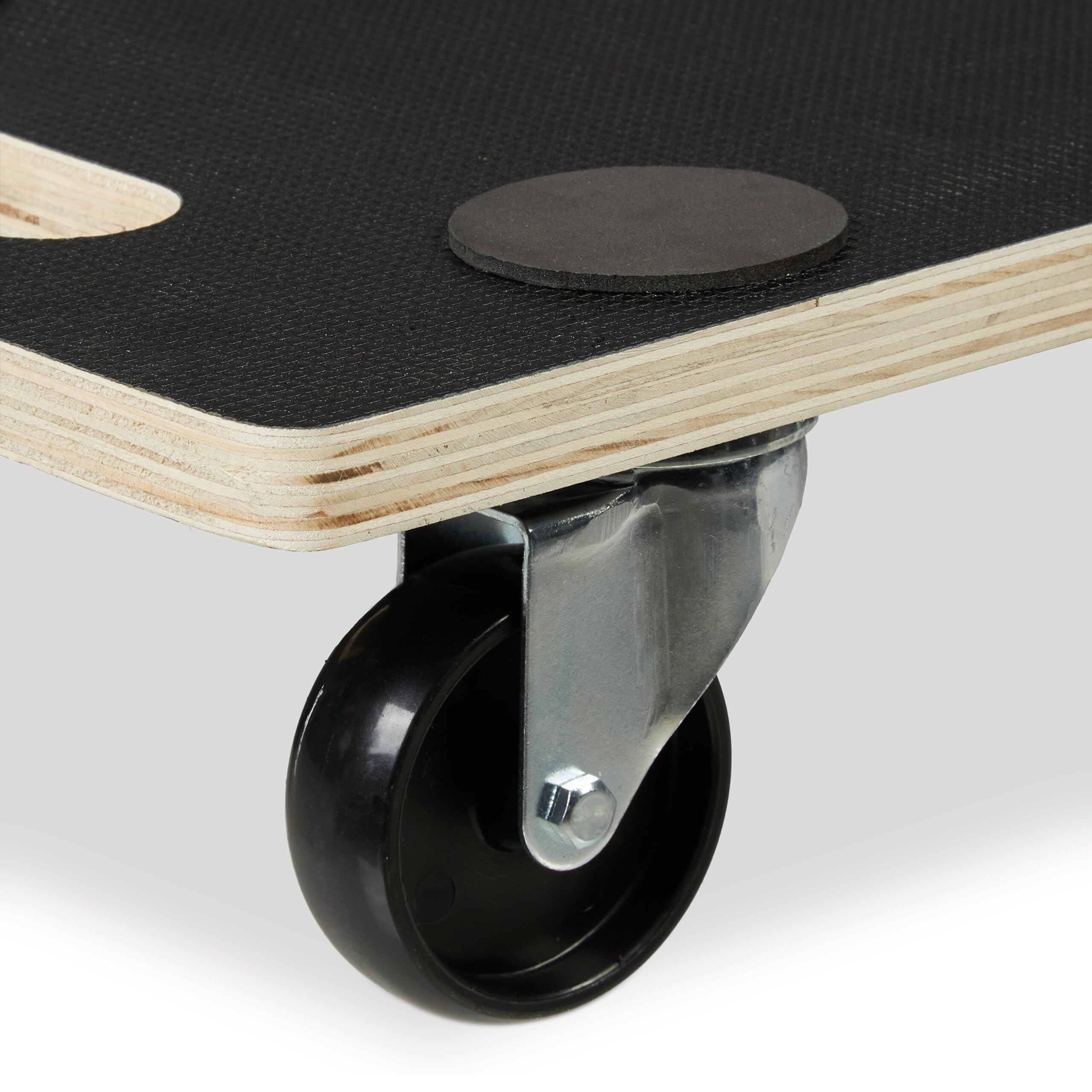Relaxdays Transportroller Feststellbremse, 400 kg, Lenkungsrollen, Anti-Rutsch-Belag, HBT: 11,5 x 58 x 30 cm, schwarz