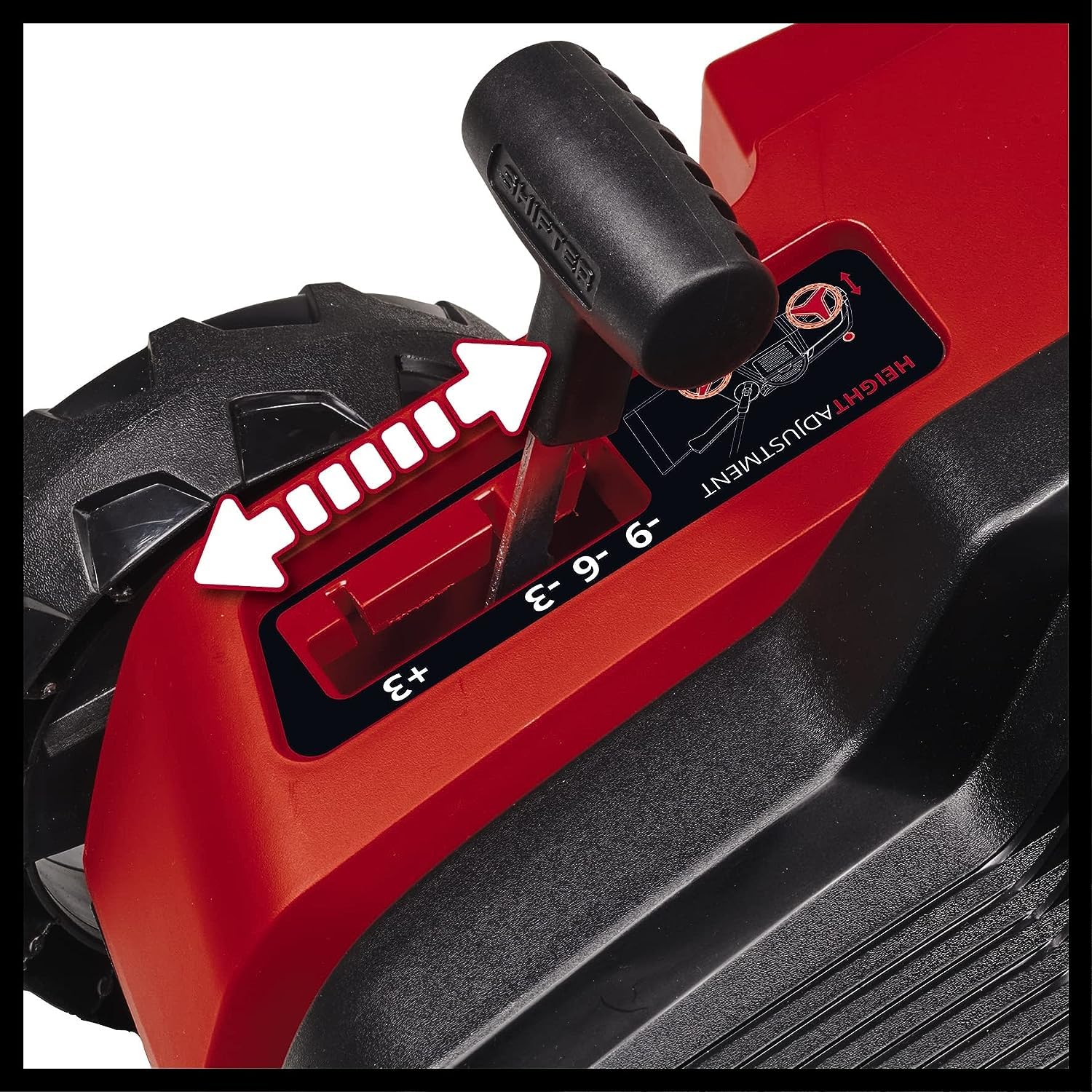 Einhell Scarificateur-aérateur électrique GE-SA 1435/1 (1 400 W, Largeur de Travail 35 cm, Profondeur réglable sur 4 Niveaux, bac collecteur 28 L)