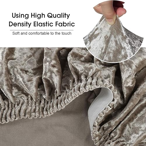 Miniatura 8 de MIFXIN Juego de 6 fundas elásticas para sillas Parsons de comedor, extraíbles y lavables, protectores de asiento para sillas de cocina, comedor,