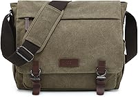 DASEIN Vintage Canvas Messenger Bag for 15" Laptop - Large Crossbody Shoulder Briefcase for Travel Work Men Women