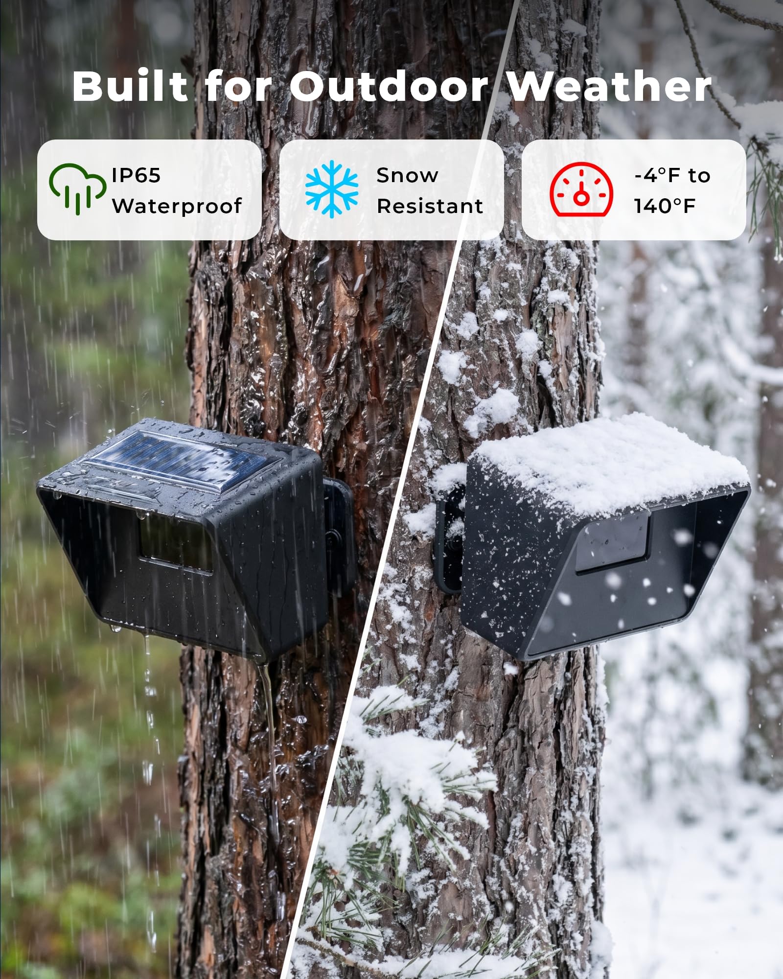 FULNIX Driveway Alarm - Solar Motion Sensor & Receiver -6