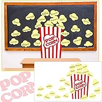 Vista 4 de 25 Pcs Various Popcorn Stickers Bulletin Board Self Stick Accents Adhesive Fake Decorations for Teacher Blackboard Chalkboard Wall Elementary