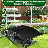 Izrielar Robotic Lawnmower Garage, Roof Carport for Lawnmower, Robotic Lawnmower, Roof, 106 x 87 x 50 cm, Lawn Robot Garage, Garage for Robotic Lawnmower, UV Protection Garage Canopy, Black - 4