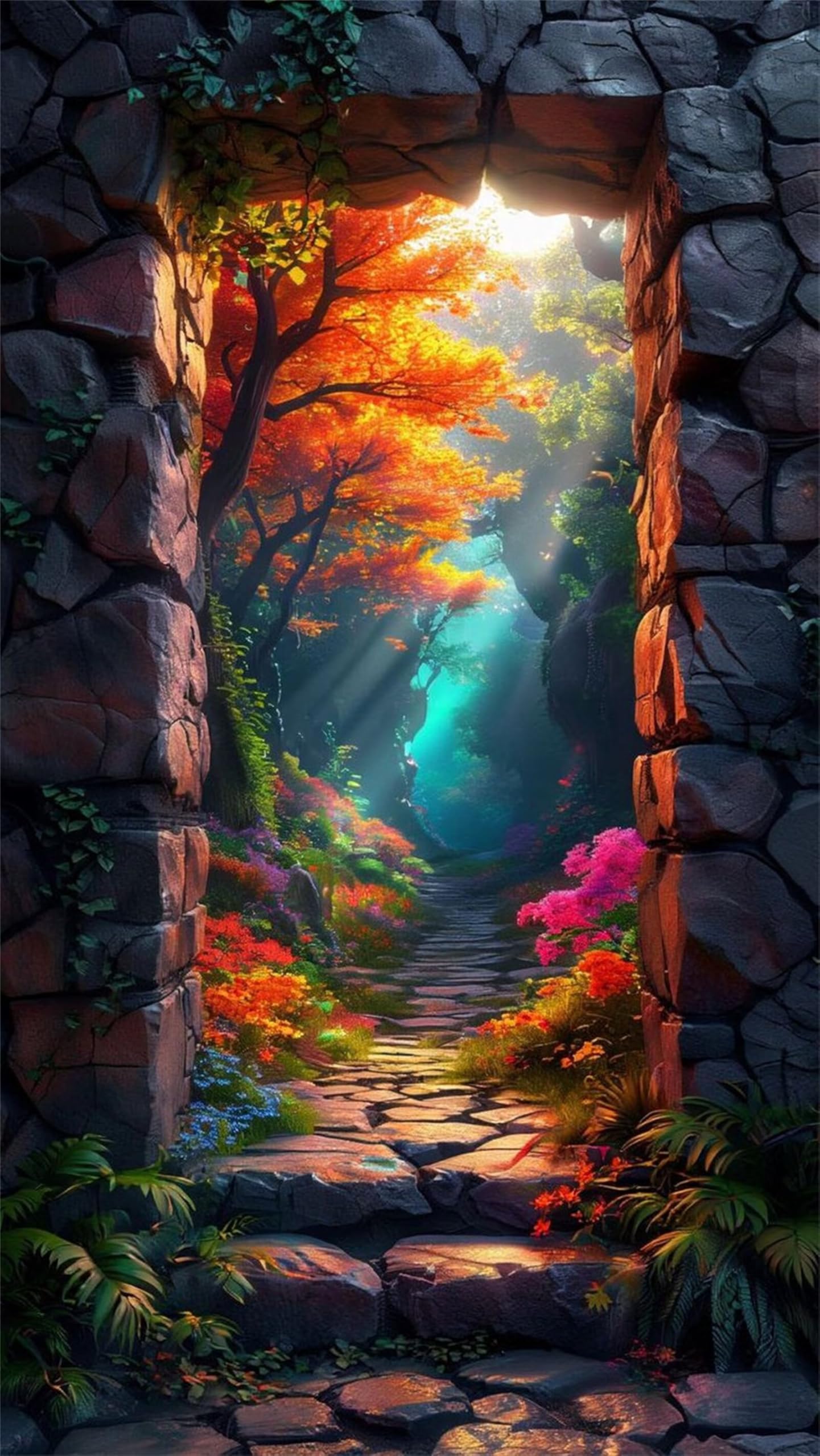 Puzzle dla dorosłych, 1500 sztuk, wymagające łamigłówki, gry logiczne dla całej rodziny, świąteczny prezent dla przyjaciół w pięknym opakowaniu (krajobraz bramy kamiennej)