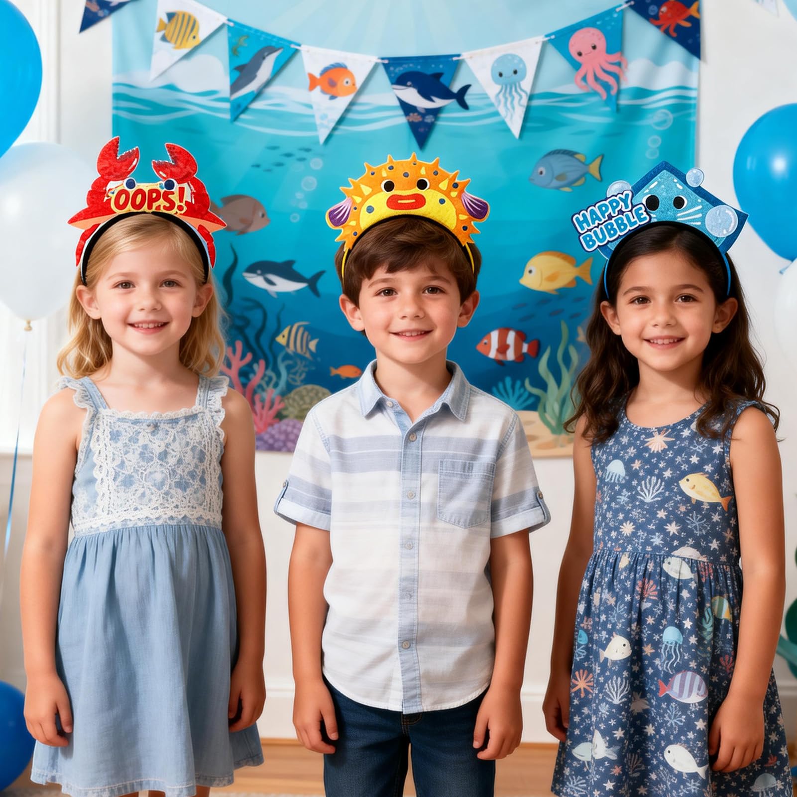 12 PCS Serre-têtes en Feutre pour Enfants, Accessoires pour Carnaval et Photobooth, Jouets pour Fête à Thème d’Anniversaire, Cadeaux pour Filles et Garçons