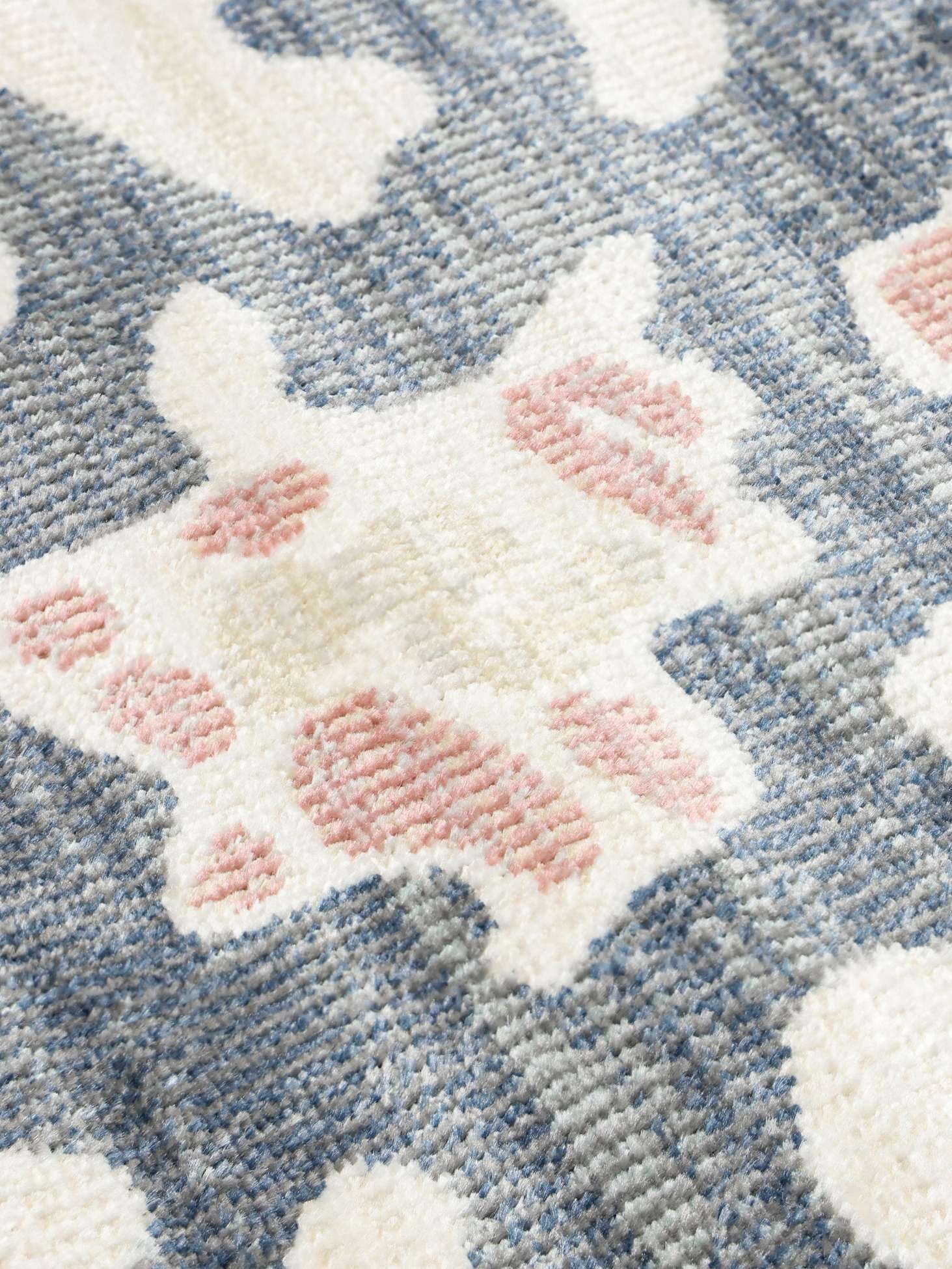RugVista Blush Flower Alfombra, 200 x 300 cm, Pastel Multicolor | Modernas, Rectangular, Pelo corto, Lavado a mano, Oeko-Tex 100