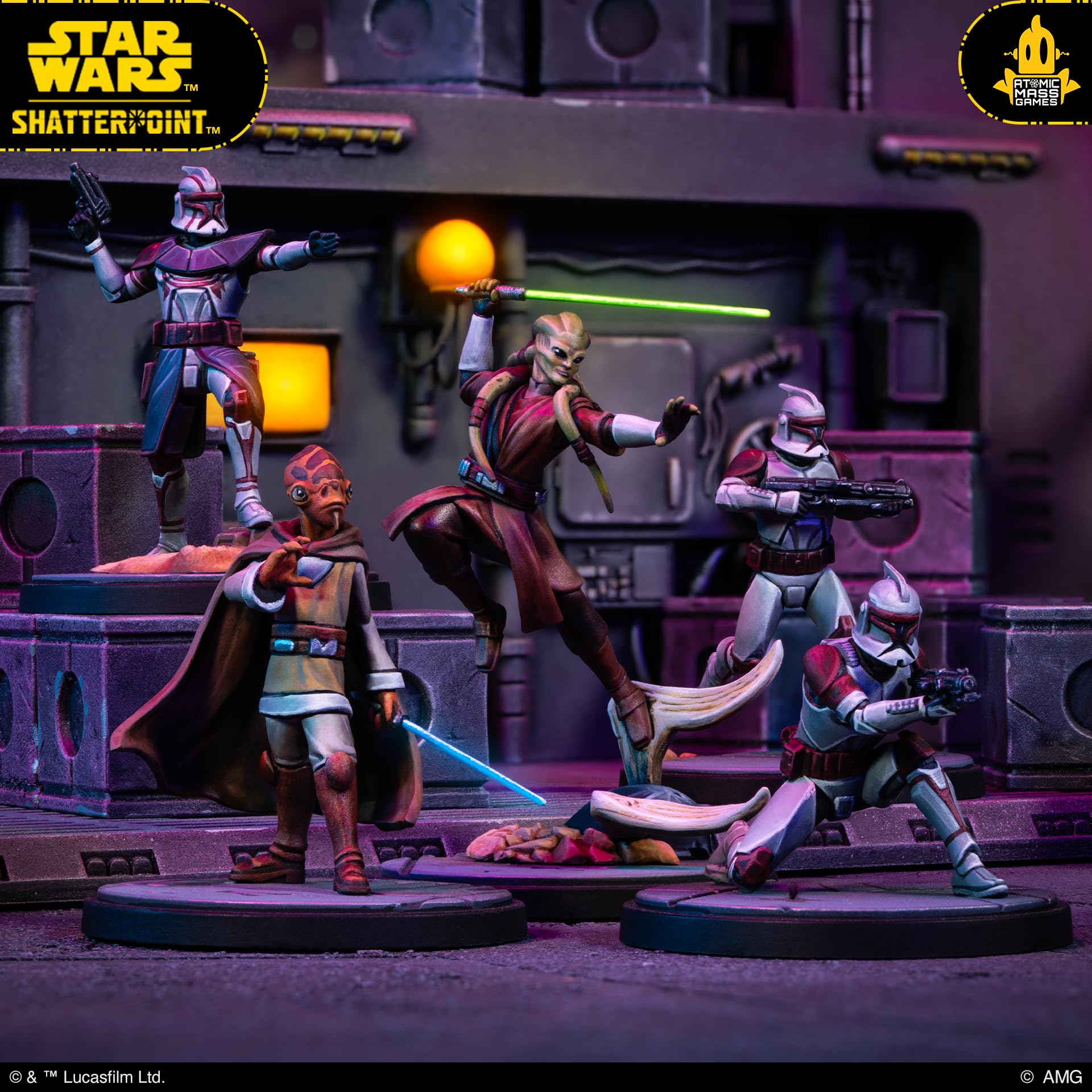 Atomic Mass Games | Star Wars Legion: Requesting Your Surrender Squad Pack | Giochi Di Miniature, Jedi E Cloni Delle Guerre Dei Cloni, 5 Miniature Da Assemblare | 2 Giocatori | 90 Minuti