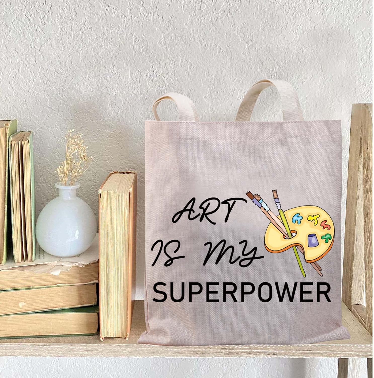 BDPWSS Artist Tote Bag Art Teacher Appreciation Gift Art Is My Superpower Travel Pouch Art Student Gift Painting Lover Gift image 4