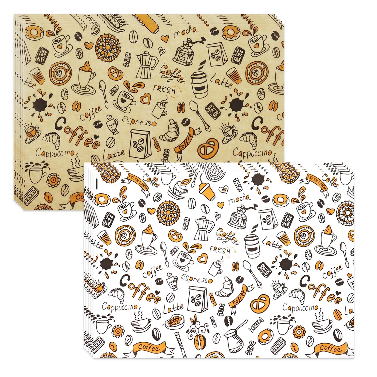 400 Pcs Food Paper Sheets, 10"x14" Sandwich Wrapping Greaseproof Paper Sheets, Bread/Rolls Deli Paper Liners, Baskets Lining Wrappers for Fish & Chips