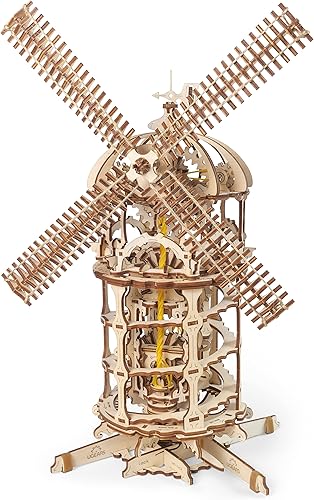 Ugears 70055 Torre 3D Molino de viento de madera rompecabezas modelo juego de pensamiento juego de pensamiento DIY rompecabezas juguete educativo