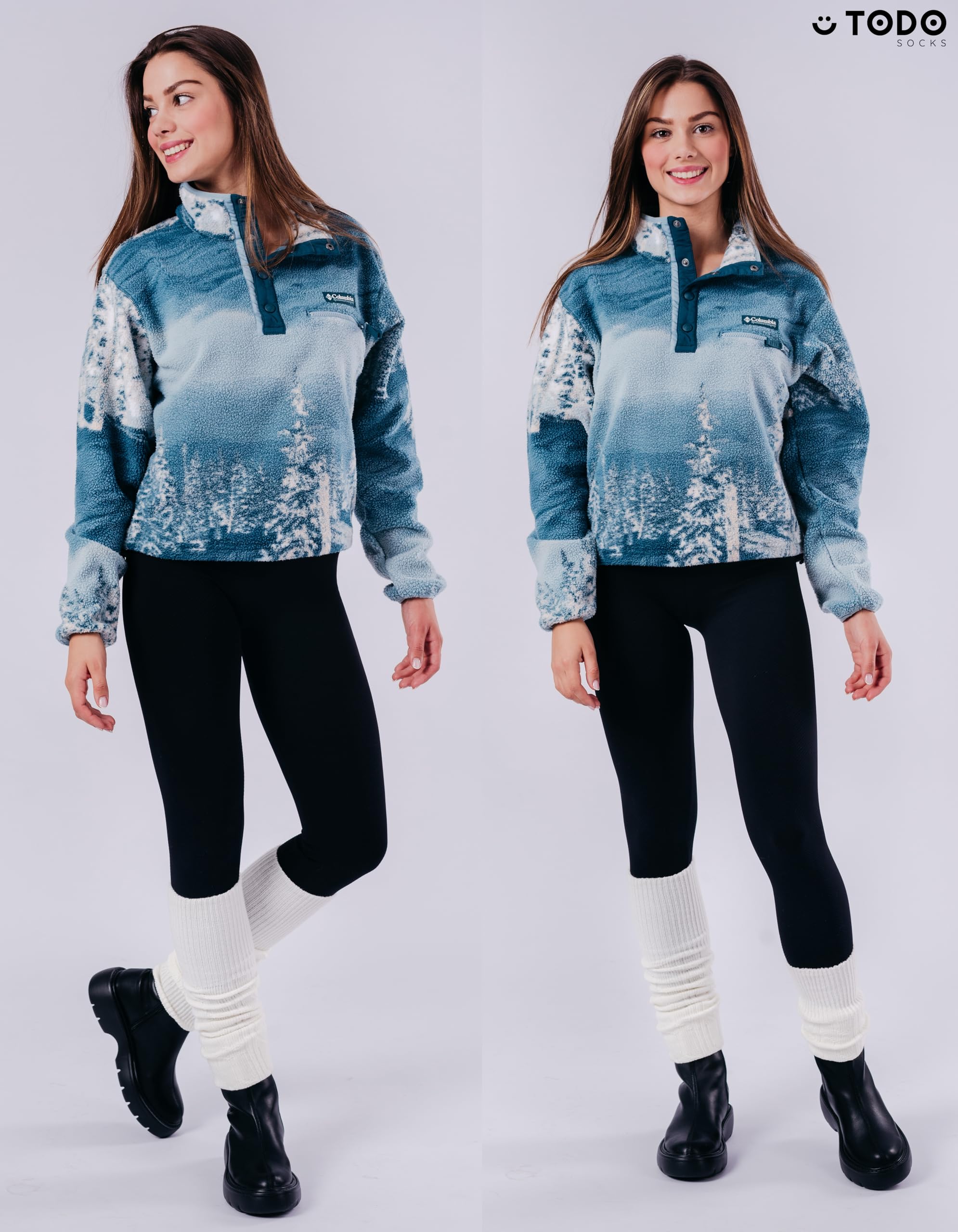 TODO Jambières Guêtres Femme en Laine - douces, souples - pour l'hiver quand il fait froid.