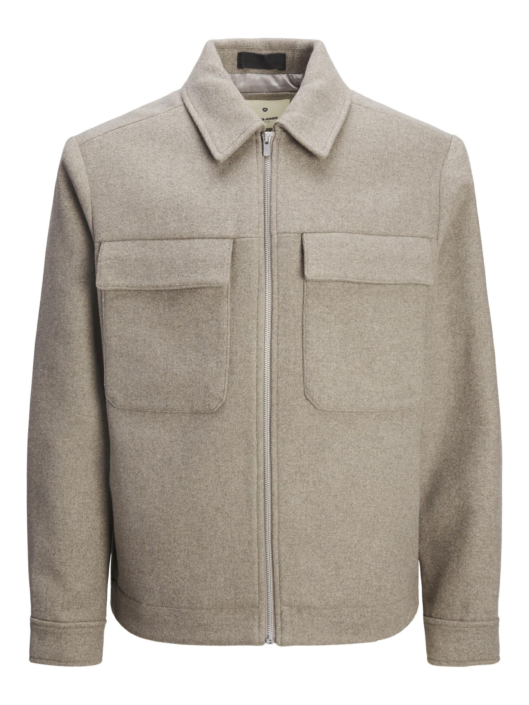 JACK&JONES JPRBLURUSSEL Men's Wool Blend Jacket SN Jacket, Greige, L, greige, L