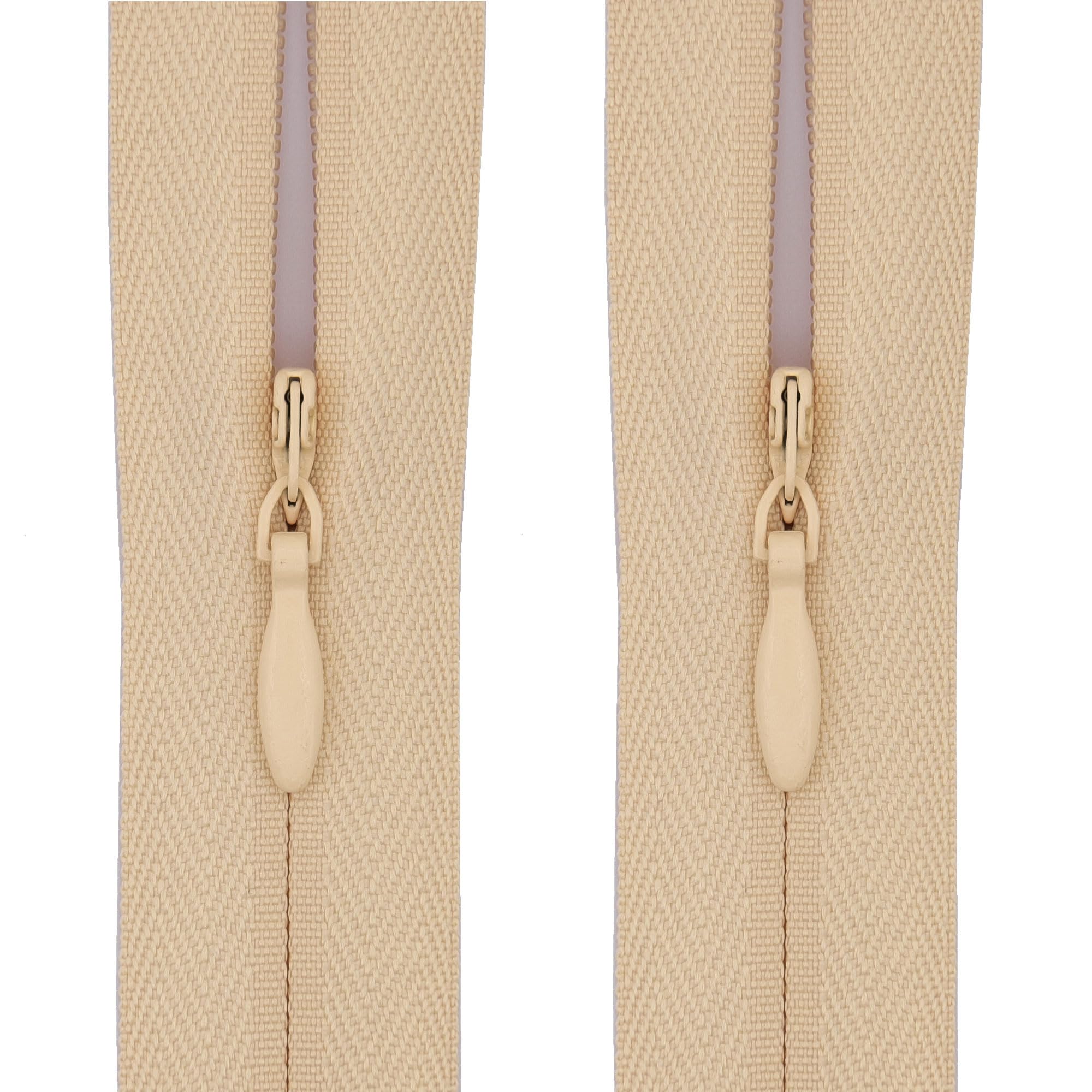 #3 Invisible Zips, 2 Pack, 16 Inch, Creamy Beige