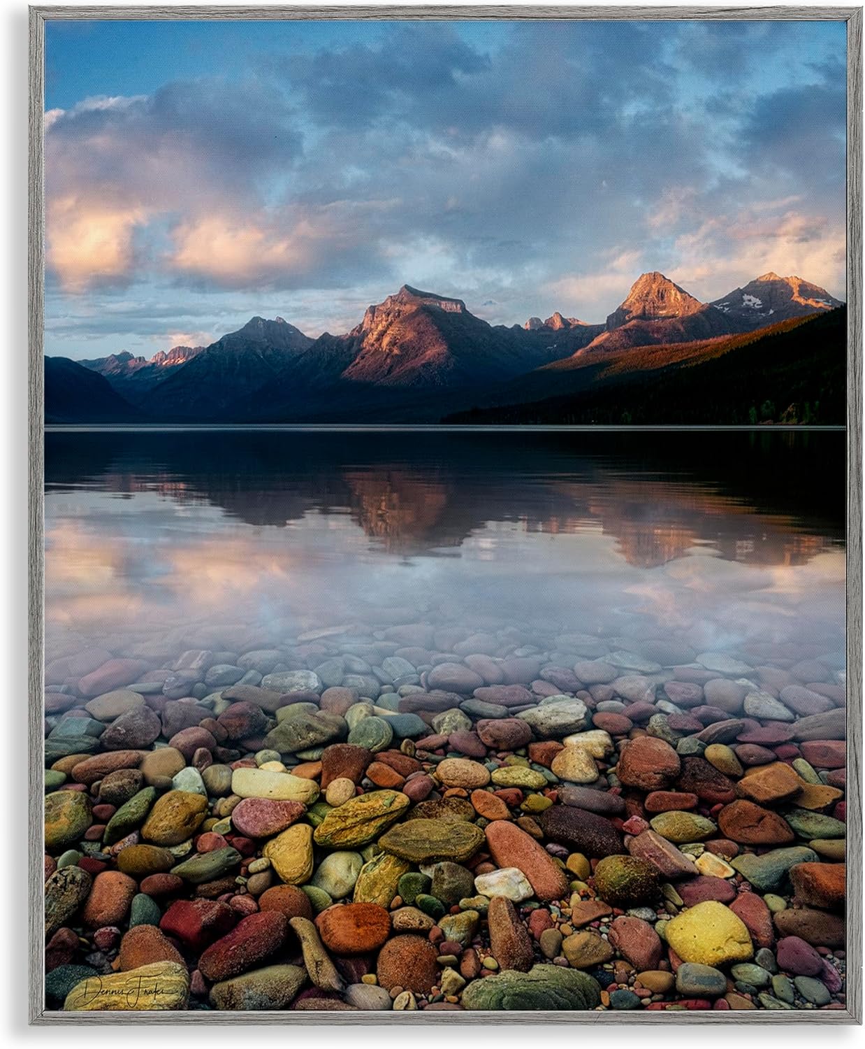 Stupell Industries Clear Water Pebbles Framed Giclee Art Design by Dennis Frates