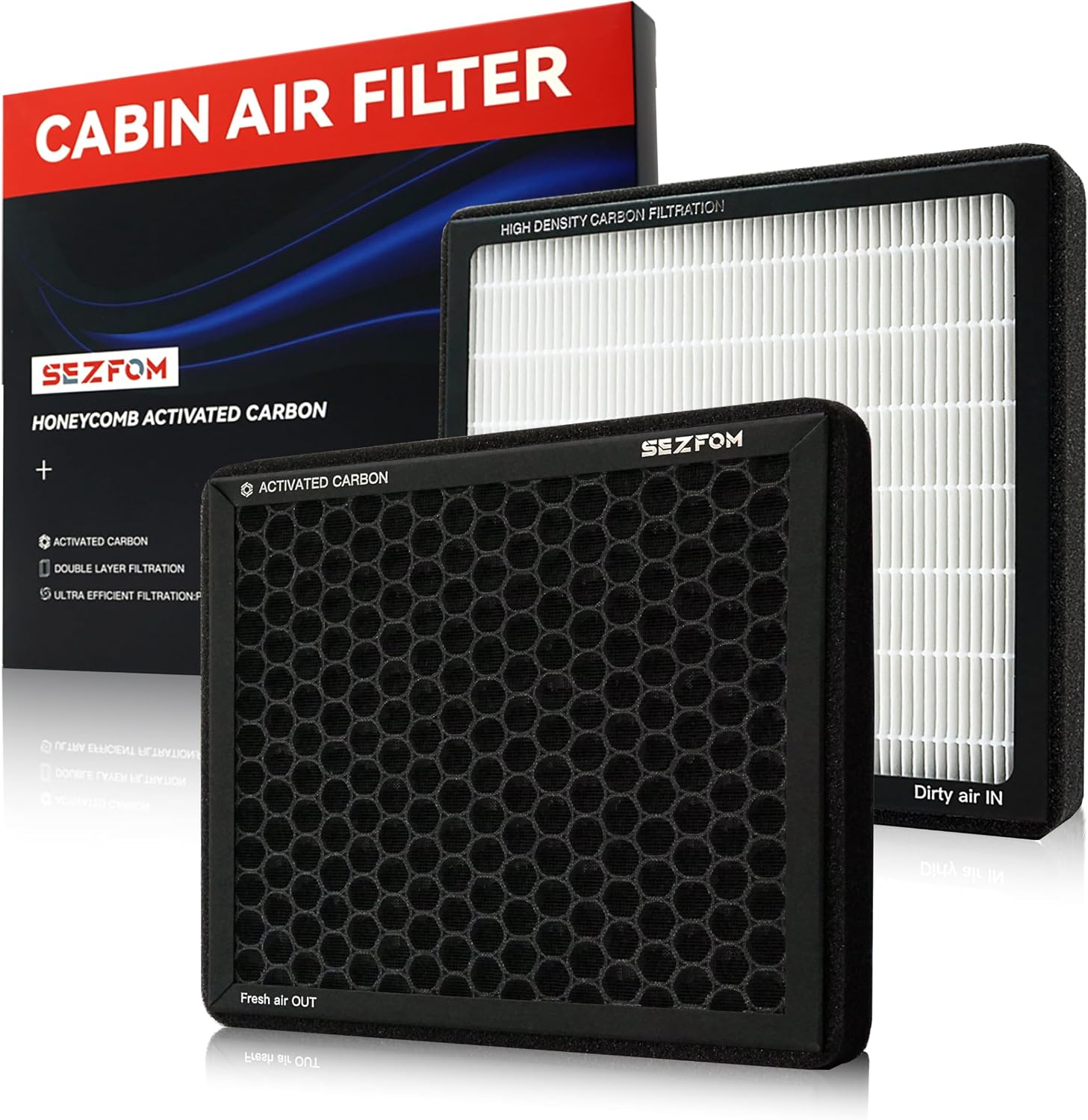 HEPA Cabin Air Filter for Tesla Model X Model S (2021-2026) with Activated Carbon(1-pack) Dual layer Air Filter Replacement