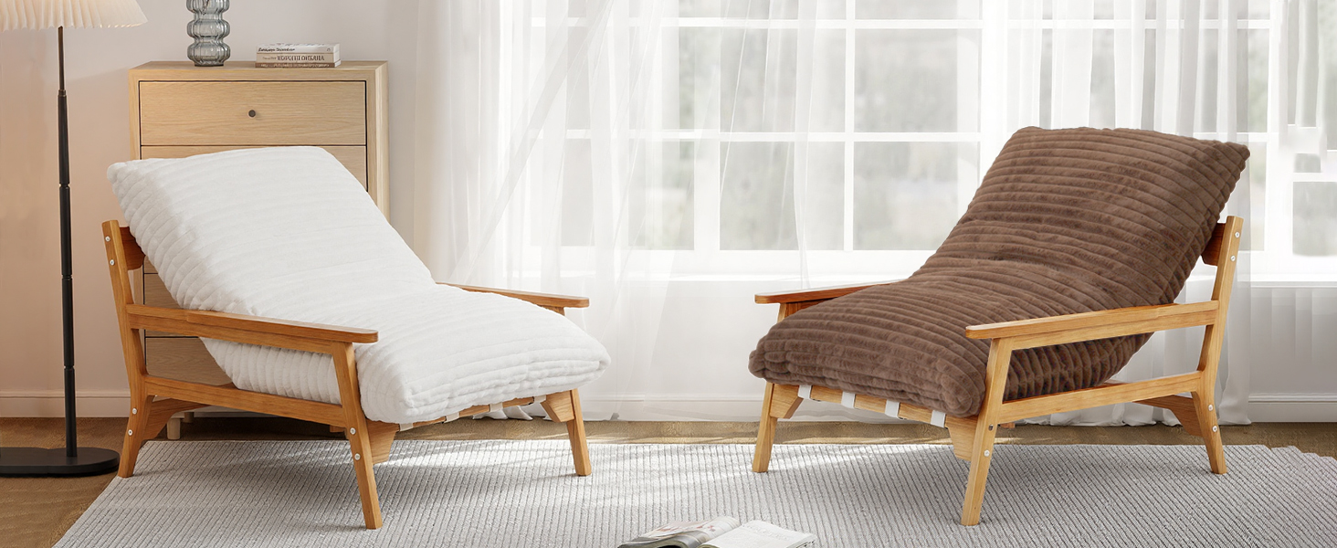 Sillón Plegable Peluche Negro miniatura 7