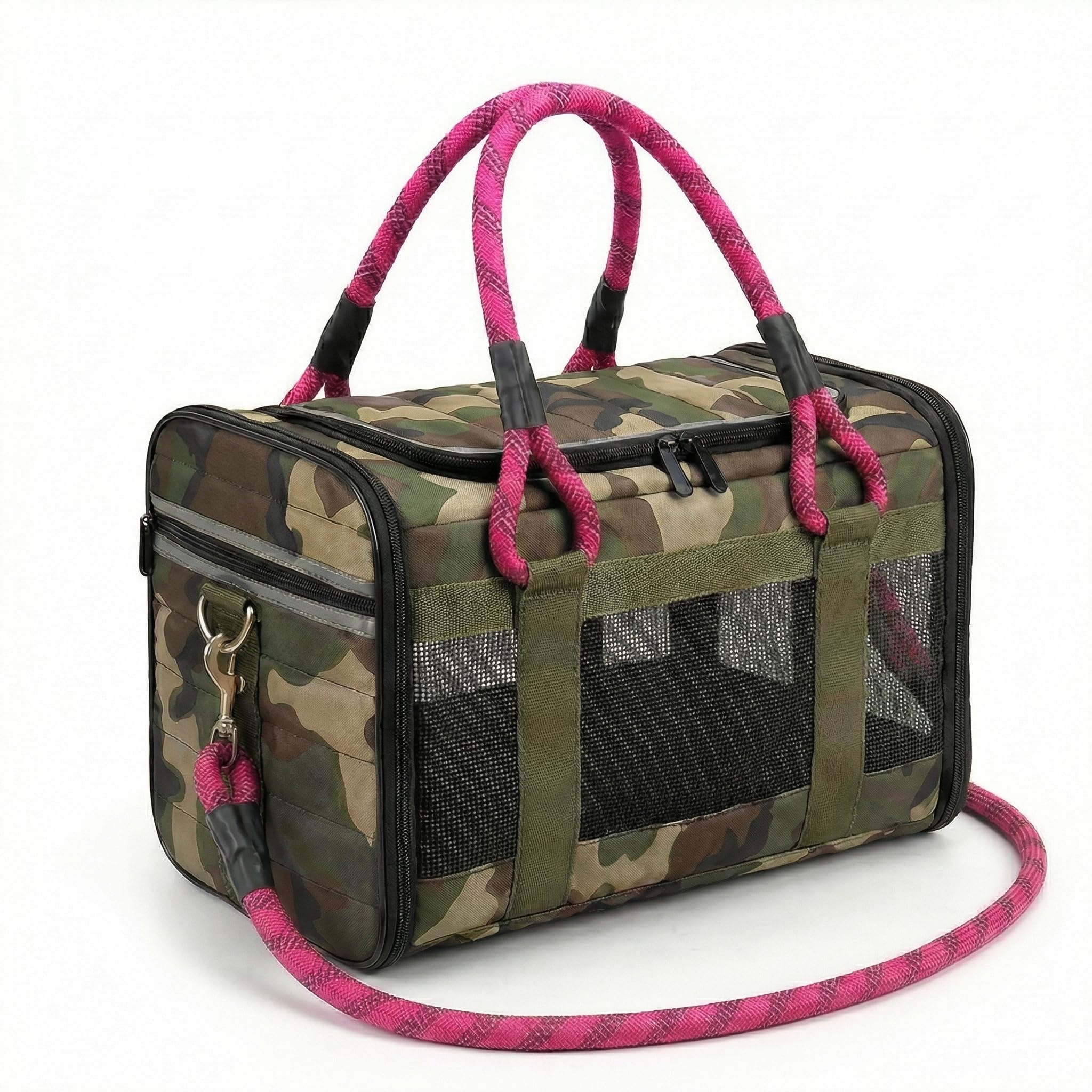 FLUFFY COMMUTE Soft-Sided Dog & Pet Carrier | for Car Rides, Trains, Errands & Daily Outings | Fits Pets Up to 15 lbs | 18" L x 11.5" H | Yorkies,