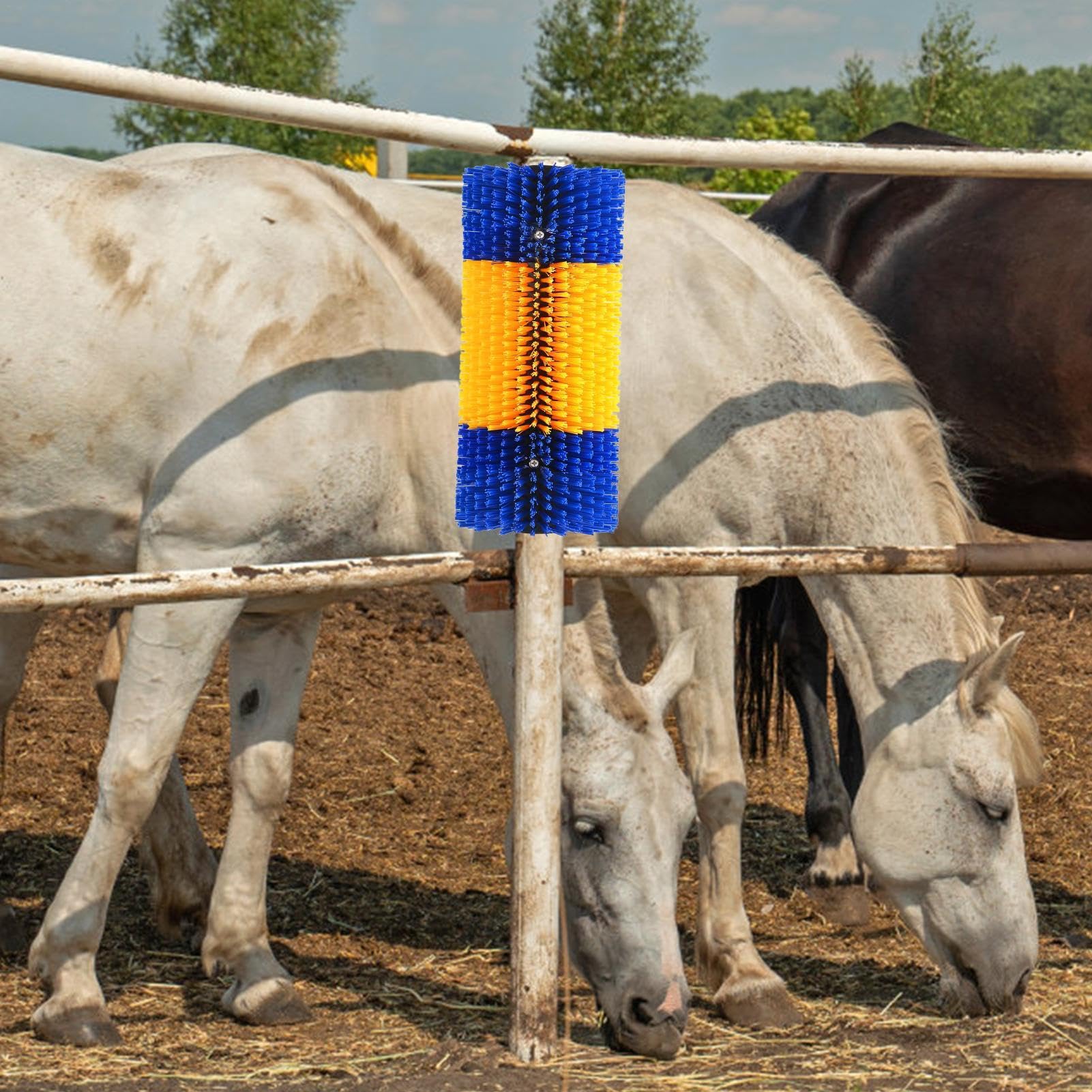 Generic Spazzola antigraffio per bestiame, allevia il prurito e la pulizia, spazzola per mucca, spazzola per bovini, tiragraffi per mucche, bestiame, bovini, pecore, maiali