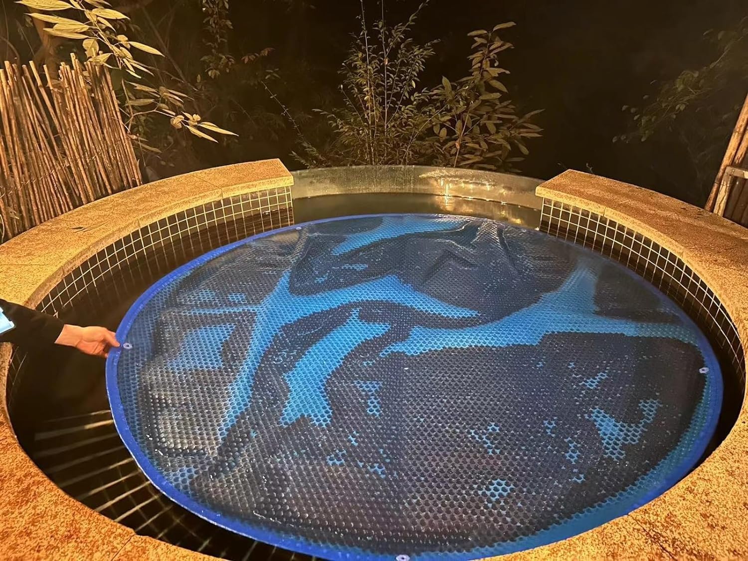 AviiSo Manta Solar para Piscina Cobertor Cálido Piscina Redonda para Piscinas enterradas y elevadas, Manta Solar Burbuja Azul(Size:6.7m/22ft)
