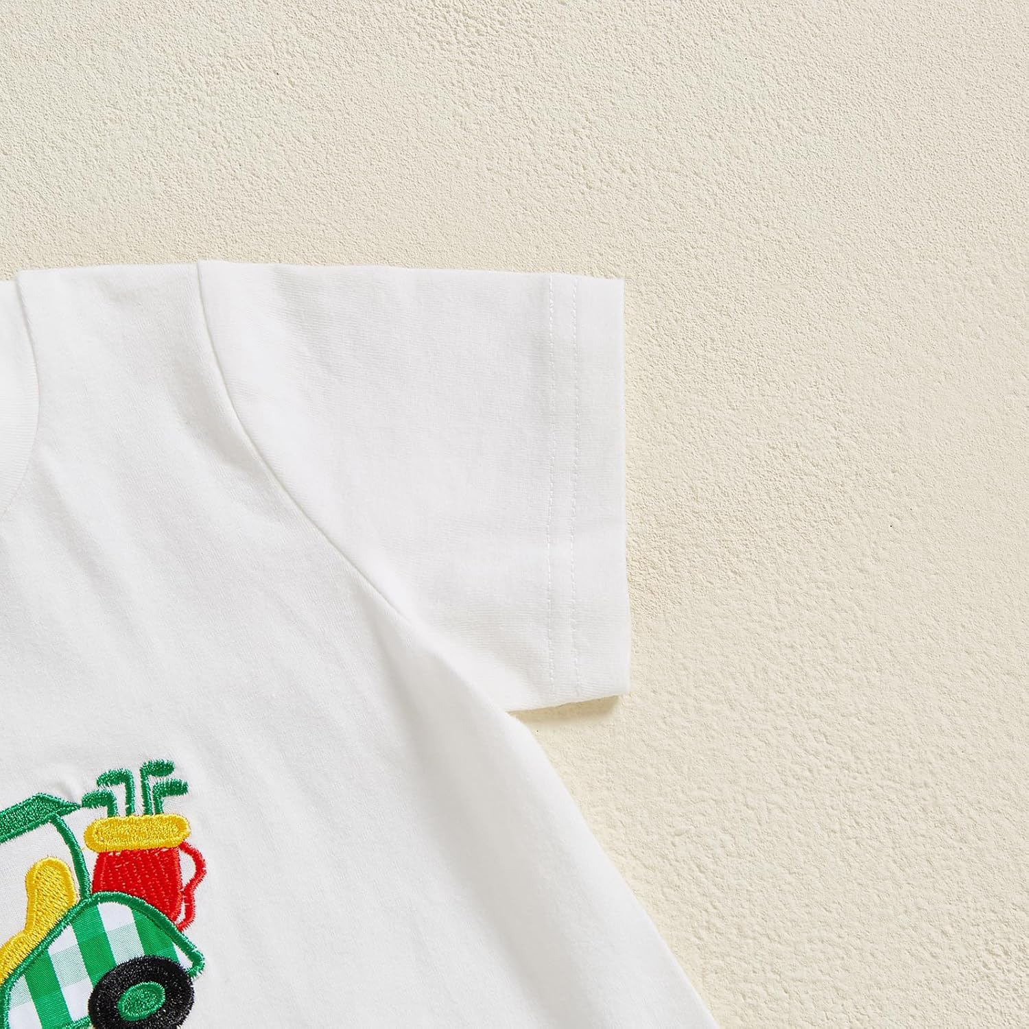 Toddler Baby Boy Golf Outfits 2Pcs Summer Clothes Sets Embroidery Golf Car Short Sleeve Shirt and Striped Shorts Set - Image 4