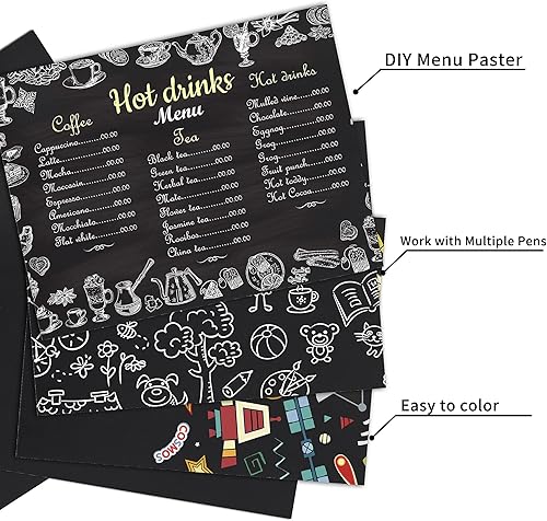 Miniatura 4 de Cartulina negra  8.5 x 11 pulgadas, 92 libras, papel pesado perfecto para álbumes de recortes, manualidades, tarjetas de visita, 25 hojas de 8.5