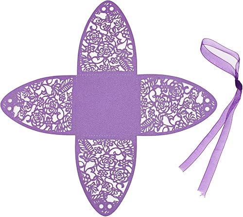 Miniatura 6 de KPOSIYA - 70 Cajas para dulces, cortadas con láser, 2.5 x 2.5 x 3.1pulgadas, cajas de regalo para despedidas de soltera, cumpleaños o boda