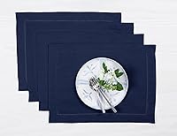 Vista 103 de Solino Home - Camino de mesa de lino con punto vainica, manteles individuales y servilletas