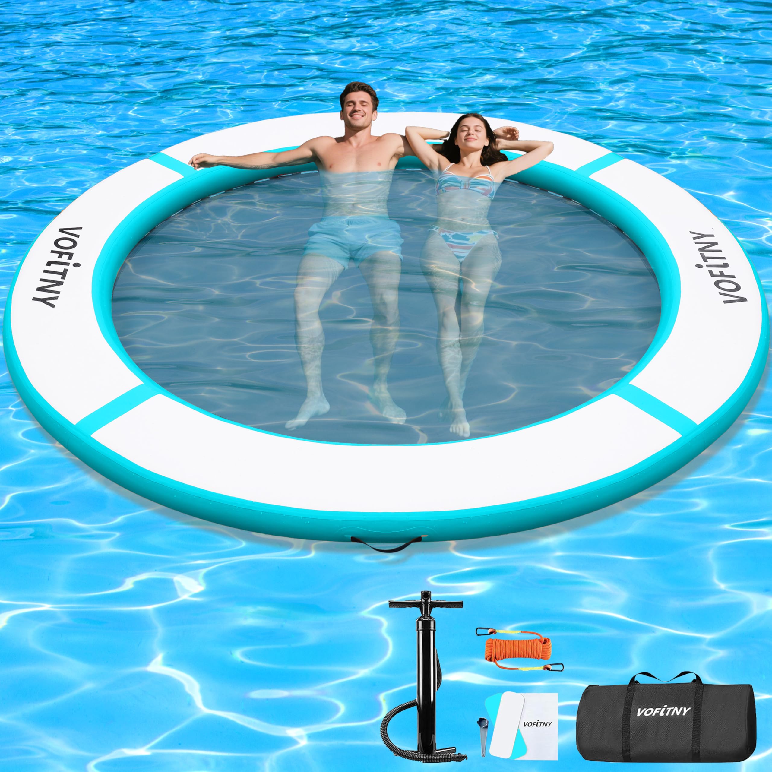 Snapklik.com : Inflatable Water Hammock, Heavy Duty River Floats Lake ...