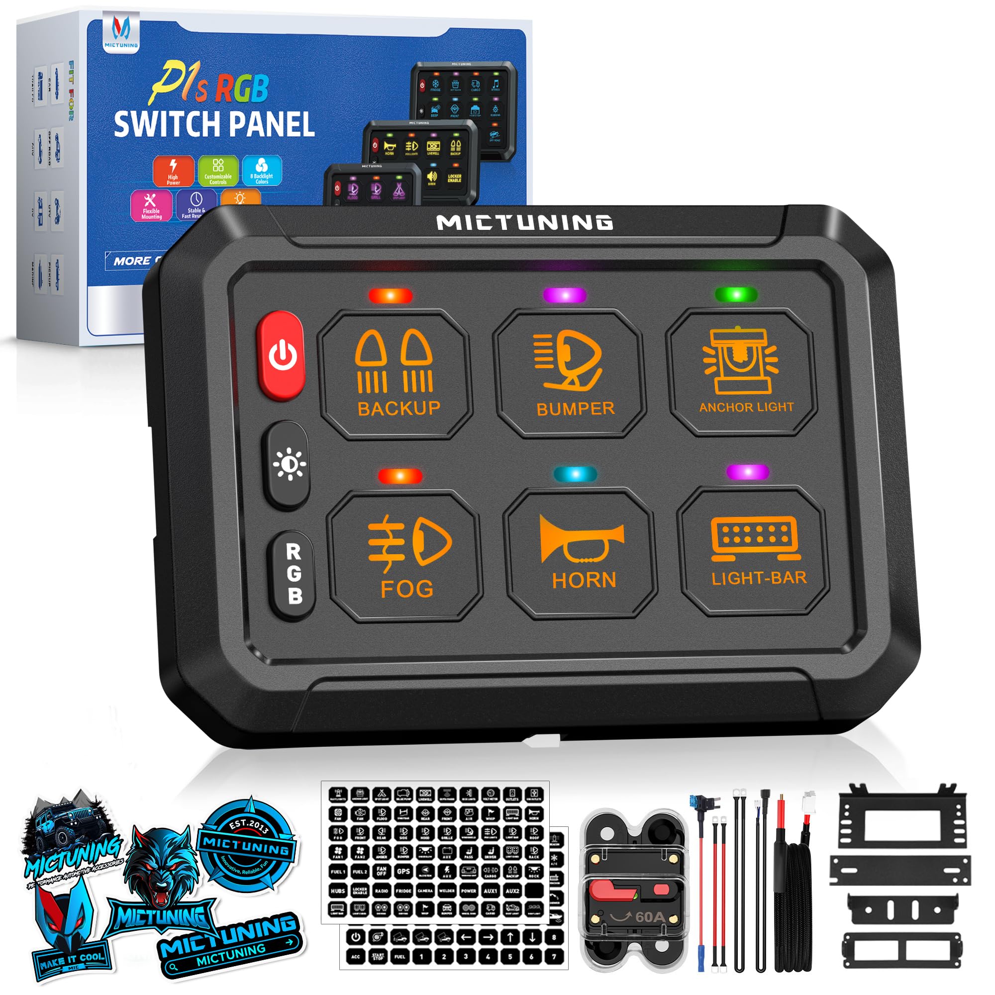 Photo 1 of MICTUNING RGB 6 Gang Switch Panel