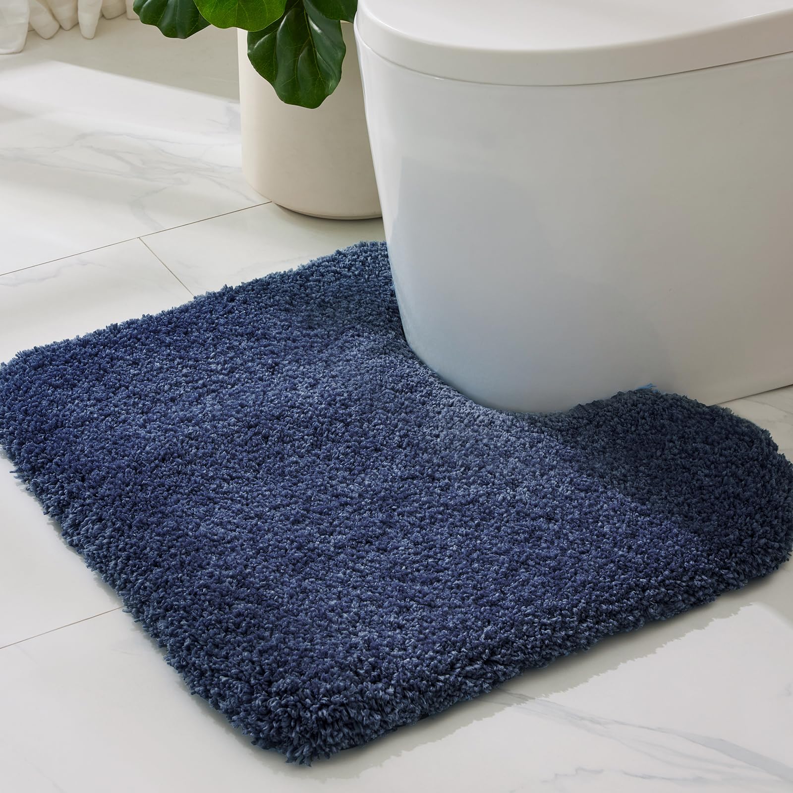 ILANGO Toilet Rugs U Shaped 22" × 24",Soft Absorbent Microfiber Bath Rugs