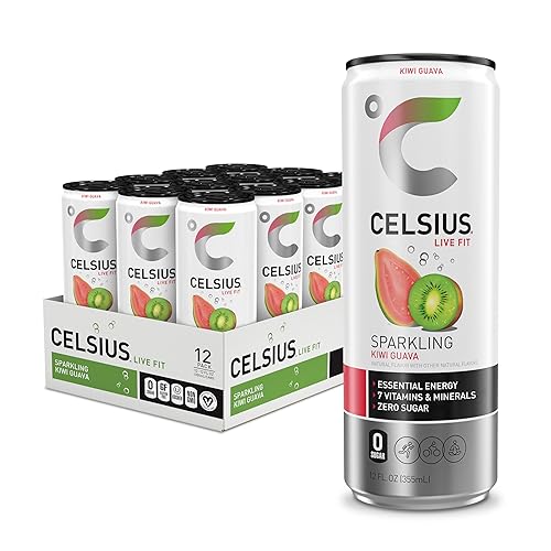 CELSIUS Fitness - Bebida energética de 12 onzas líquidas guayaba kiwi espumoso paquete de 12