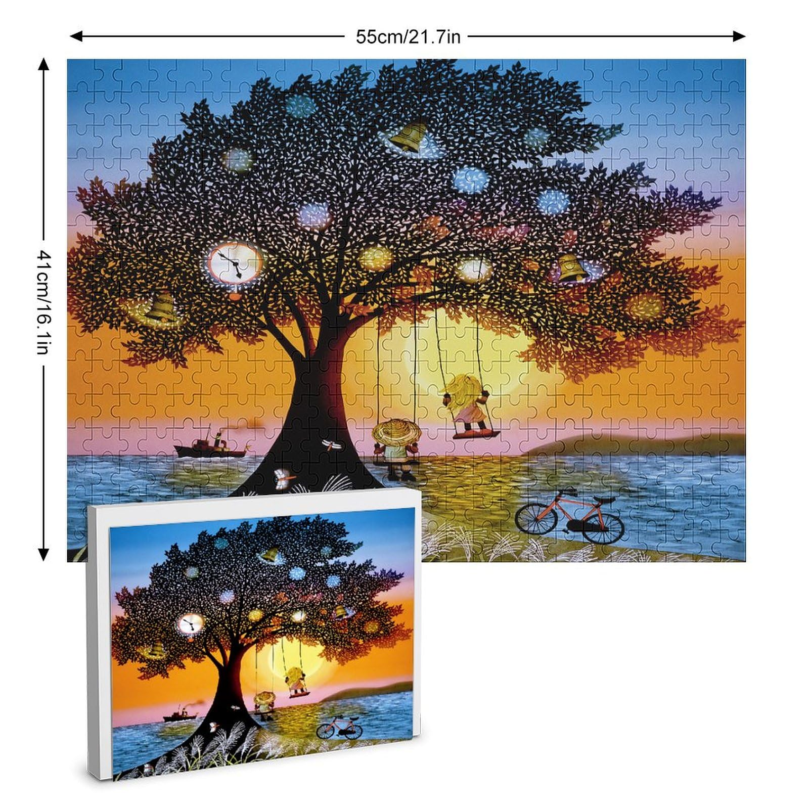 藤城清治先生　夕日のブランコ 藤城清治「夕日のぶらんこ」 画集画 A4新品額入り｜Yahoo!フリマ