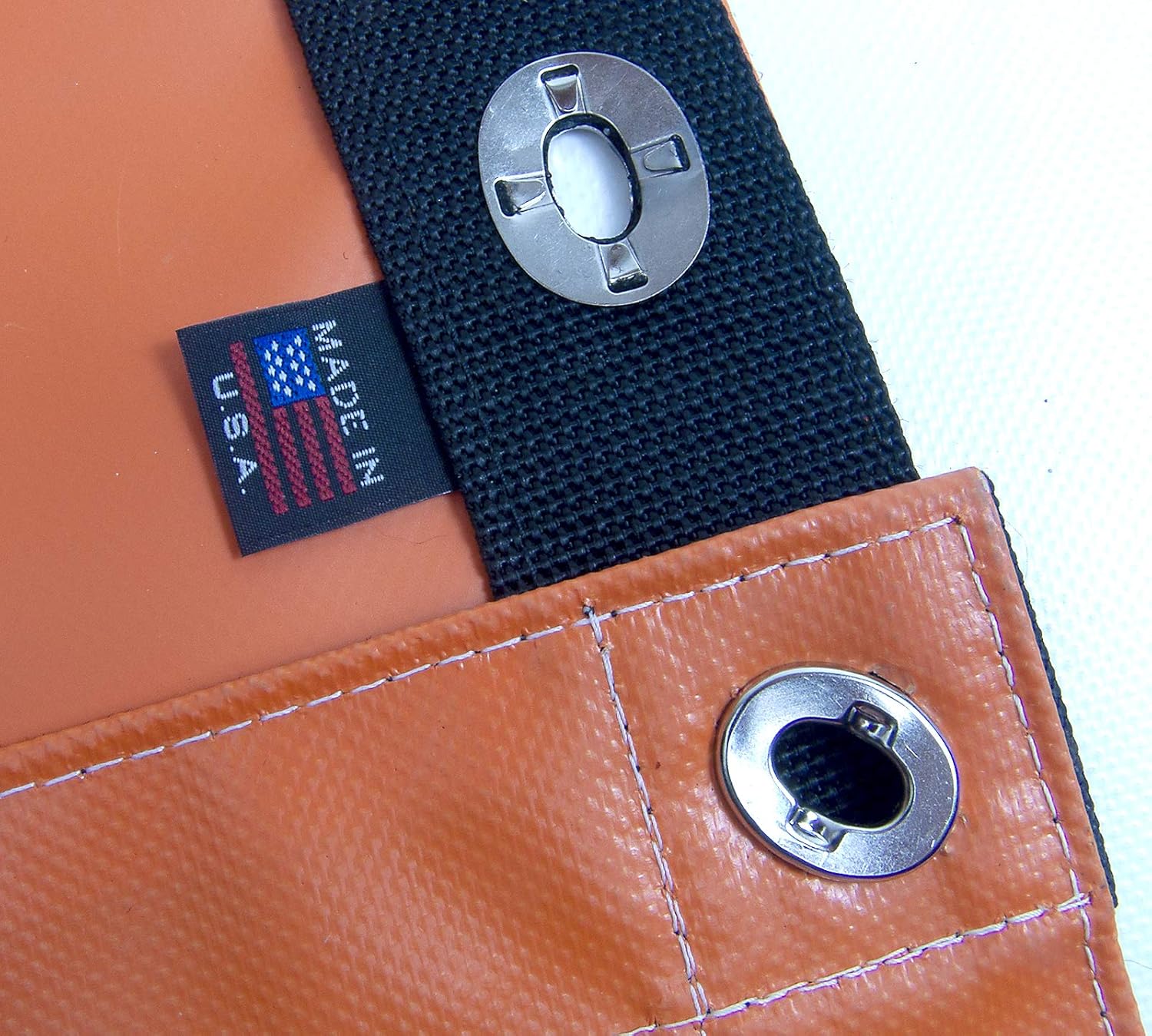 Tarp, Heavy Duty, Orange 3' X 3' Feet Waterproof, 18 Oz. Vinyl w/Reinforced Edges and Twist Lock Fasteners