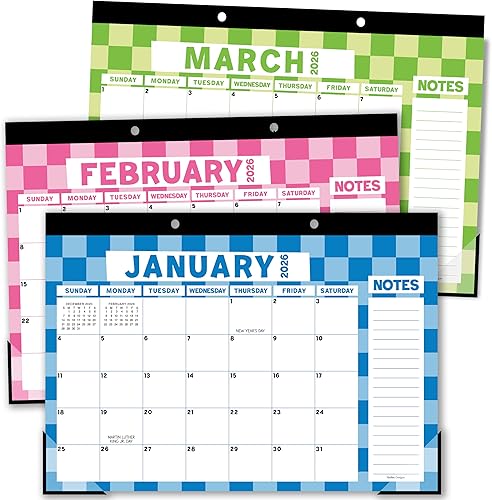 Miniatura 10 de Hadley Designs Calendario de Escritorio Grande 2026-2027 - Calendario de Escritorio 2026, Calendarios de Escritorio de 18 Meses para Hogar, Oficina